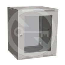 Solarix Rozvaděč nástěnný skládaný SENSA LITE 12U 450mm, dveře sklo, RAL 7035, SENSA-L-12U-545-11-G