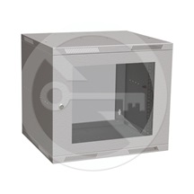 Solarix Rozvaděč nástěnný skládaný SENSA LITE 9U 450mm, dveře sklo, RAL 7035 SENSA-L-9U-545-11-G