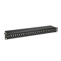 Solarix 19" patch panel Solarix 24 x RJ45 CAT5E STP 1U SX24-5E-STP-BK-N