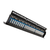Solarix 19" patch panel Solarix 24 x RJ45 CAT5E STP 1U SX24-5E-STP-BK-N