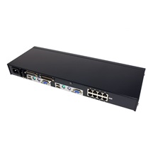 Aten KVM přepínač (USB+PS/2 Klávesnice a Myš, VGA) 8:2, KVM moduly přes TP (KH2508A)