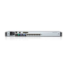 Aten LCD 17'' KVM přepínač (IP konzole, USB+PS/2, VGA) 8:1, dual rail, KVM moduly přes TP, UK (KL1508AiM)