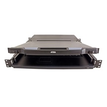 Aten LCD 17'' KVM přepínač (Klávesnice, VGA, Myš) 16:1, PS/2 (USB), OSD, výsuvný, do 19'' rozvaděče, UK (CL1016M)