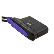 Aten Mini KVM přepínač (Klávesnice, VGA, Myš, Audio) 2:1 USB, integrované kabely (CS62US)