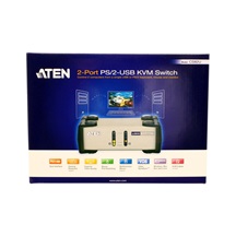 Aten KVM přepínač (USB+PS/2 Klávesnice a Myš, VGA) 2:1, USB + PS/2 (CS82U)