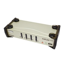 Aten KVM přepínač (USB Klávesnice a Myš, VGA, Audio) 4:1, USB + PS/2, +USB 2.0 hub (CS1734B)