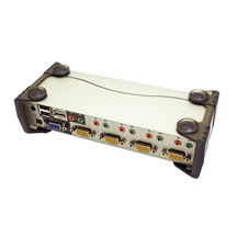Aten KVM přepínač (USB Klávesnice a Myš, VGA, Audio) 4:1, USB + PS/2, +USB 2.0 hub (CS1734B)