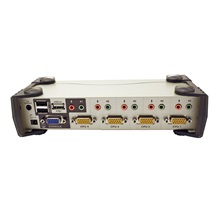 Aten KVM přepínač (USB Klávesnice a Myš, VGA, Audio) 4:1, USB + PS/2, +USB 2.0 hub (CS1734B)