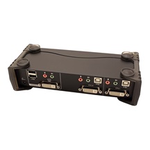 Aten KVM přepínač (USB klávesnice, DVI-I, USB myš, audio) 2:1 USB (CS1762A)