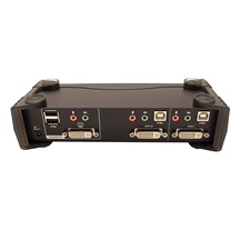 Aten KVM přepínač (USB klávesnice, DVI-I, USB myš, audio) 2:1 USB (CS1762A)