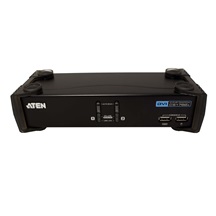 Aten KVM přepínač (USB klávesnice, DVI-I, USB myš, audio) 2:1 USB (CS1762A)