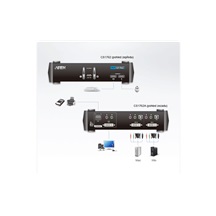 Aten KVM přepínač (USB klávesnice, DVI-I, USB myš, audio) 2:1 USB (CS1762A)
