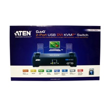 Aten KVM přepínač (USB klávesnice, DVI-I, USB myš, audio) 2:1 USB (CS1762A)