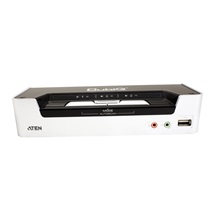Aten KVM přepínač (USB Klávesnice, HDMI, USB Myš, Audio) 2:1, USB, +USB 2.0 hub (CS1792)