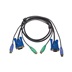 Aten Kabel pro KVM přepínač, 2x PSM / MD15HD - 2x PSM / FD15HD, tenký, 1,8m (2L-5002P/C)