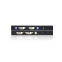 Aten KVM prodlužovací adaptér (USB, dual DVI, audio, RS232), přes 2x TP (CE604)
