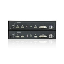 Aten KVM prodlužovací adaptér (USB, DVI, audio, RS232) přes optiku, až 20km (CE690)