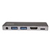 Aten Multiport adaptér USB C (M) -> HDMI (4K@60Hz), 2x USB3.0 A(F),USB C(PD) (UH3238)