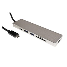 Aten Multiport adaptér USB C (M) -> HDMI A(F) (4K@30Hz), 2x USB3.0 A(F), SD, USB C (PD) (UH3239)