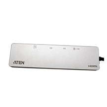 Aten Multiport adaptér USB C (M) -> HDMI A(F) (4K@30Hz), 2x USB3.0 A(F), SD, USB C (PD) (UH3239)