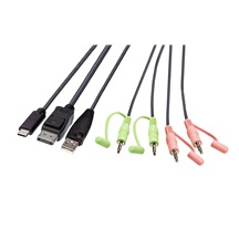 Aten KVM přepínač (USB, DP, Audio) 2:1, DP + USB C, USB (CS52DP)