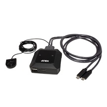 Aten KVM přepínač (USB, DP) 2:1, 2x USB C (US3312)