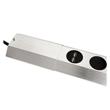 BACHMANN Zásuvková lišta CASIA, 4x zásuvka CZ, vypínač, 2x USB, 2m (923.012)