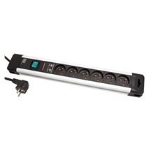 BACHMANN Vícenásobná zásuvka 230V/16A, 6x zásuvka CZ, přepěťová ochrana, vypínač, 2m (330.104F)