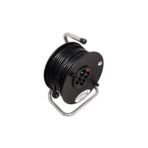BACHMANN Kabel síťový prodlužovací 230V, CEE 7/7(M )- 4x CEE 7/3(F), na bubnu se zásuvkami, 50m (392.181)