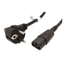 BACHMANN Kabel síťový, CEE 7/7(M) - IEC320 C13, 3x 1,5mm2,  1m, černý