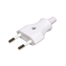 BACHMANN Konektor síťový 250V/2,5A, samec, CEE 7/16,  na kabel, bílý
