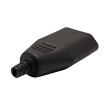BACHMANN Konektor síťový 250V/2,5A, samice, CEE 7/16,  na kabel, černý