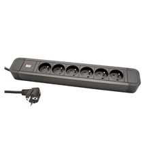 BACHMANN Vícenásobná zásuvka PRIMO 2, 230V/16A, 6x zásuvka CZ, 2m, černá (350.051)