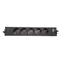 BACHMANN Systém STEP BASE 5x zásuvka DE, GST18(M) - 5x CEE 7/3(F) - GST18(F) (906.18821)