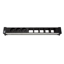BACHMANN Systém CONFERENCE / TOP FRAME, box pro 8 modulů, 3x zásuvka CZ, 5x volné (909.013)