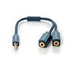 Clicktronic HQ OFC Kabelová redukce  jack 3,5M - 2x jack 3,5F, 10cm