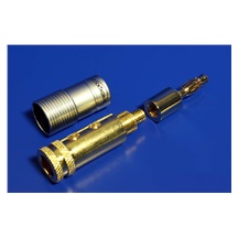 Clicktronic Konektory "banánek" 4mm pro reproduktory, set 2x 2ks, zlacené