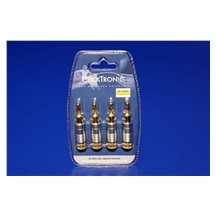 Clicktronic Konektory "banánek" 4mm pro reproduktory, set 2x 2ks, zlacené