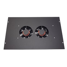 CONTEG Ventilační jednotka, 2x ventilátor, 230V, s termostatem, do rámu, černá