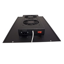 CONTEG Ventilační jednotka, 2x ventilátor, 230V, s termostatem, do rámu, černá