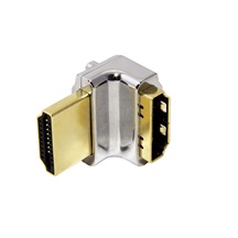 CROMO Redukce HDMI (M) - HDMI (F), lomená nahoru