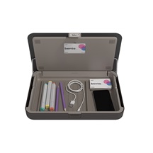 Dataflex Ergonomická stolní sada, (stojan,úložný box), černá, Addit Bento