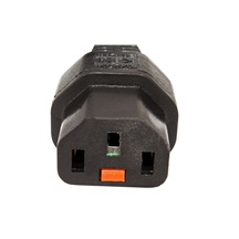 EFB Kabel síťový prodlužovací IEC320 C14 - IEC320 C13, 3 x 1mm2, IEC Lock, 0,5m, černý