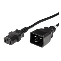 EFB Kabel síťový  IEC320 C13 - C20, 3x 1mm2, 1,8m, černý