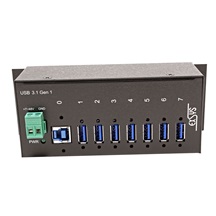 ExSys USB 5Gbps Hub, 7x USB3.0 A(F), kovový, na DIN lištu  (EX-1187HMVS)
