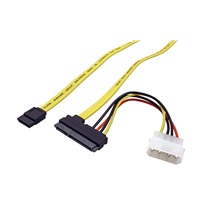 goobay Kabel SATA 6Gb/s datový 45cm + napájecí 12cm