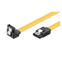 goobay Kabel datový SATA 6 Gb/s, lomený dolů, západky, 0,3m