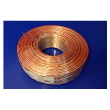 goobay Kabel k reproduktorům, 2x 2,5mm2, OFC měď, trasparentní, 50m