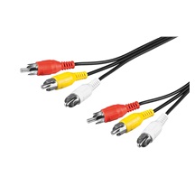 goobay Kabel 3x Cinch (M) - 3x Cinch (M), 2x audio/1x video, 2m