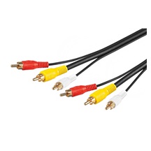 goobay Kabel 3x Cinch (M) - 3x Cinch (M), 2x audio/1x video, 1,5m